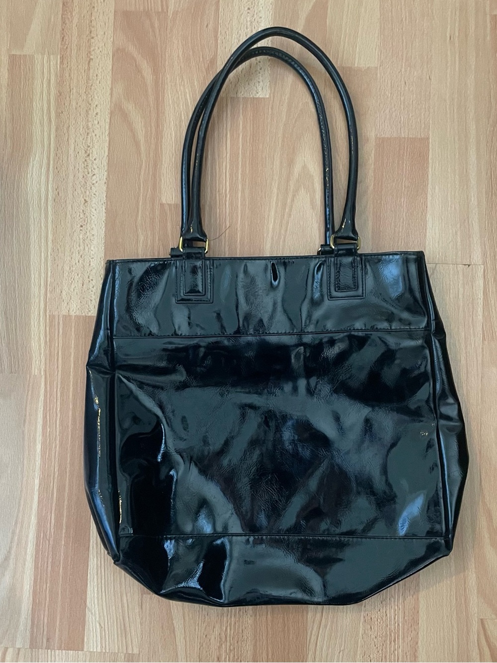 Classic Black Shinny Tote Bag